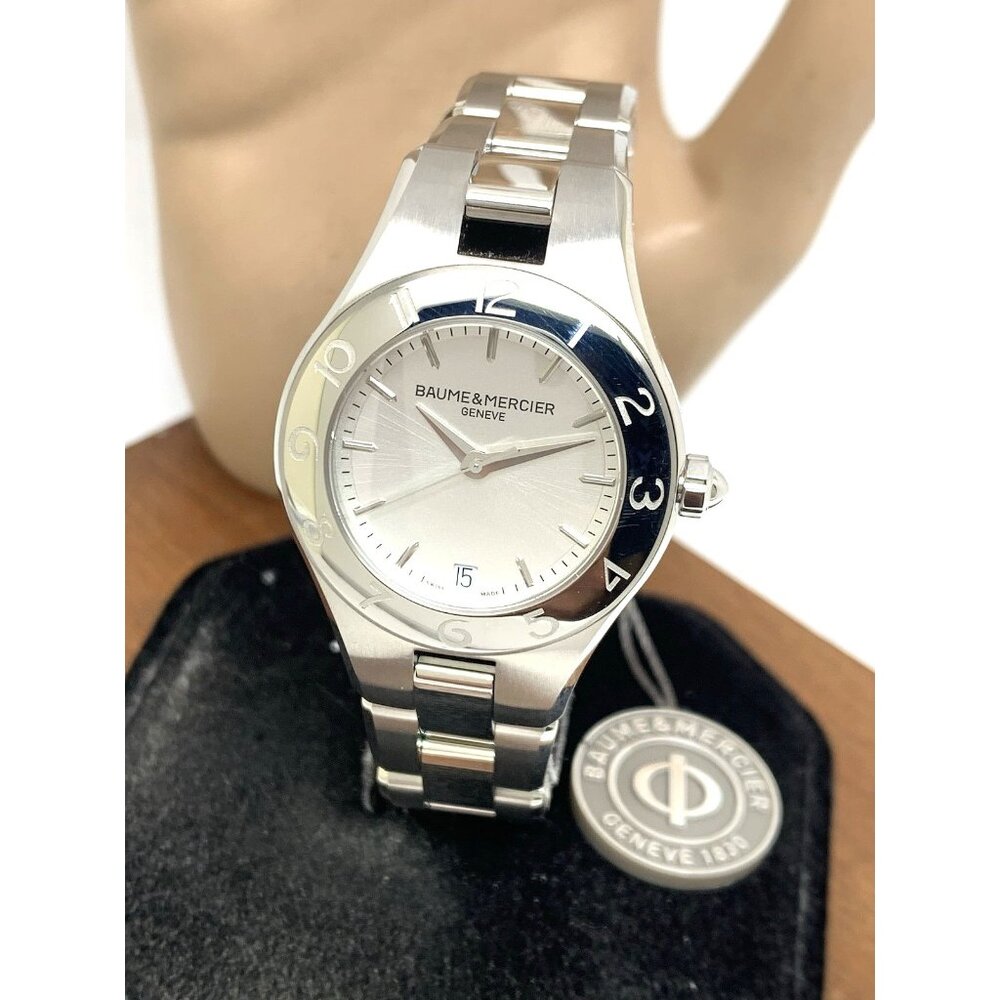 Baume & Mercier Women's Watch M0A10070 Linea Swiss Quartz Silver Dial 32mm Steel